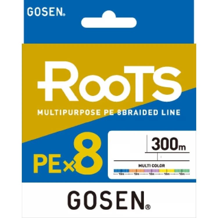 Gosen X8 Roots Pe 1.2 0,187Mm 8 Kat İp Misina 300Mt Multicolor