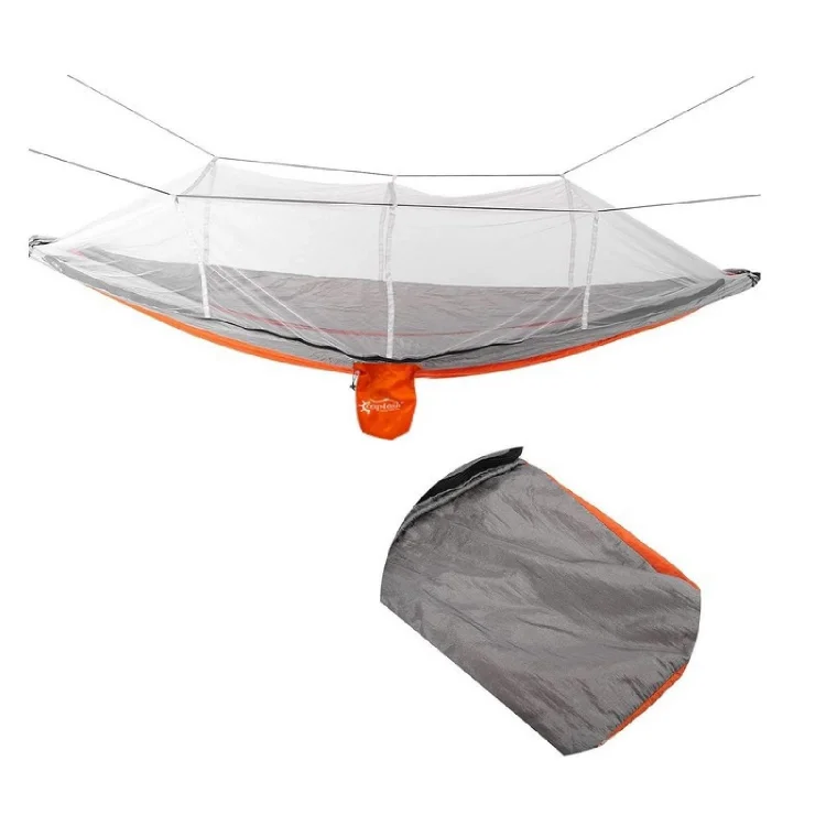 Hamak 7410 Fileli Ve Cibinlikli Pro Hamak 190X70cm Turuncu-Gri