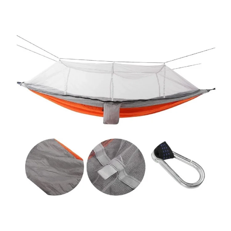 Hamak 7410 Fileli Ve Cibinlikli Pro Hamak 190X70cm Turuncu-Gri