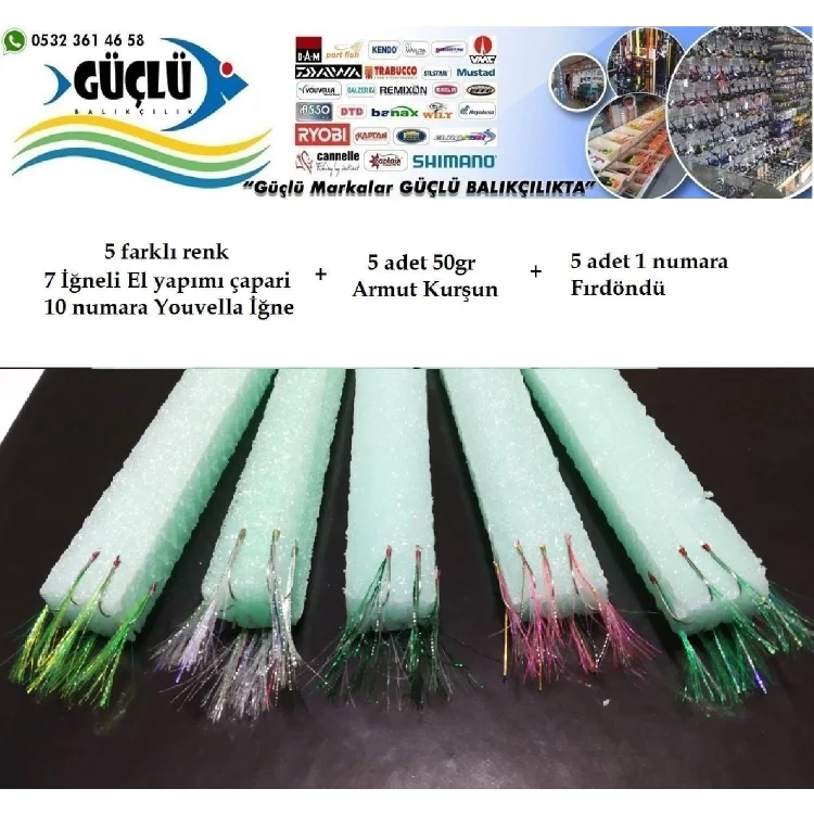 Hazır Çapari İstavrit 5’ Er Adet Çapari+Kurşun+Fırdöndü