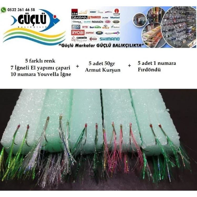 Hazır Çapari İstavrit 5’ Er Adet Çapari+Kurşun+Fırdöndü