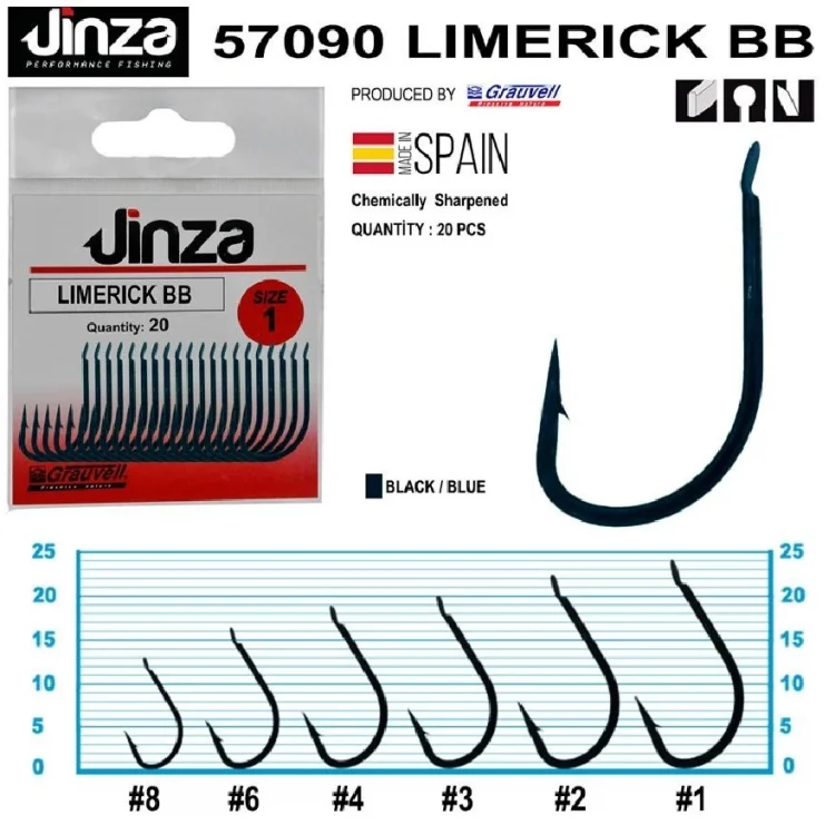 Jinza 57090 Limerik Blue Mavi Olta İğnesi 20’Li Paket No:4