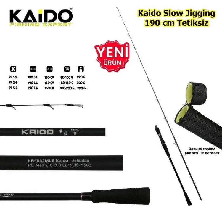 Kaido Slow Jig Kamışı 190 Cm 80-150Gr Pe 2-3 Tetiksiz