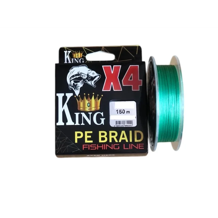 King X4 PE Braid 0,18mm 150mt 4 kat Yeşil İp Misina