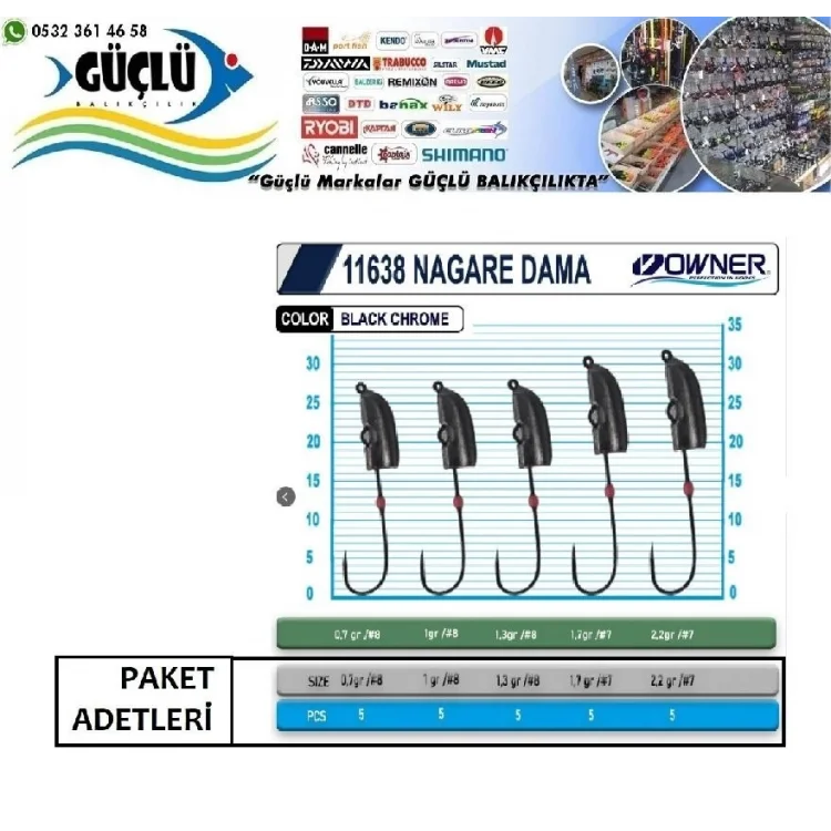 Lrf Jighead Owner 11638 Nagare Dama Lrf Jighead 2,2Gr
