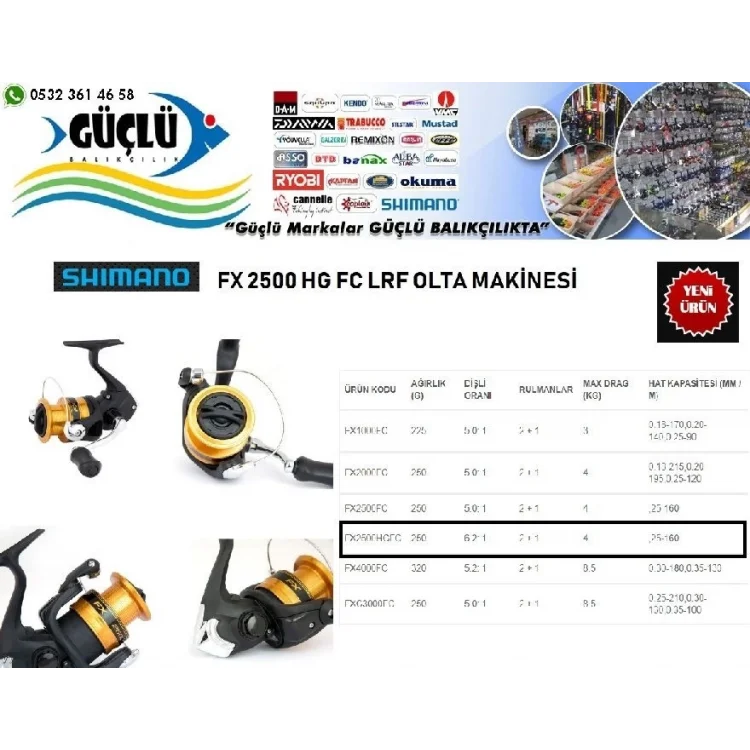 Lrf Makinesi Shimano Fx 2500 Hg Fc Yeni Ürün