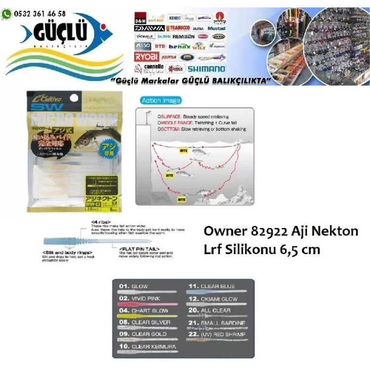 Lrf Silikonu Owner 82922 Aji Nekton Lrf Silikonu 6,5 Cm Renk:08