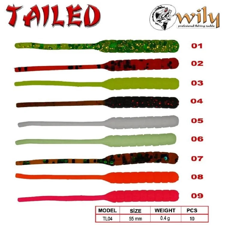 Lrf Silikonu Wily Tailed 5.5 Cm 0.4 Gr 10’Lu Pk Renk:09