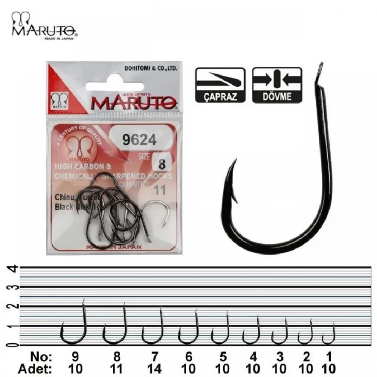Maruto 9624 Bn Siyah Olta İğnesi No:7