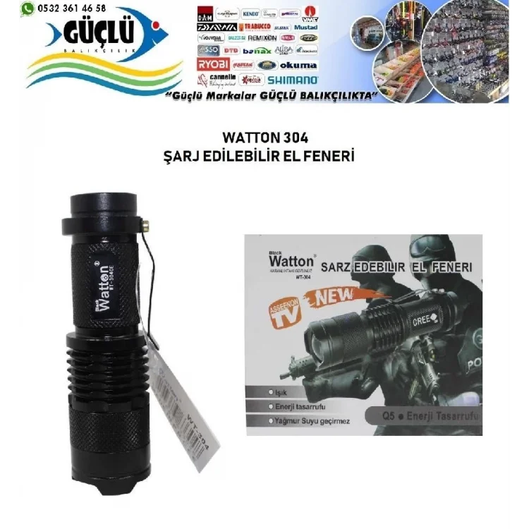 Mini Şarjlı El Feneri Watton Wt-304