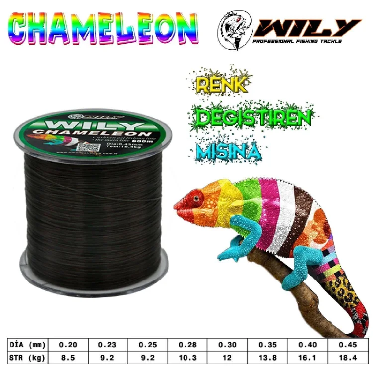 Monoflament Misina Wily Chameleon 600Mt 0,25Mm