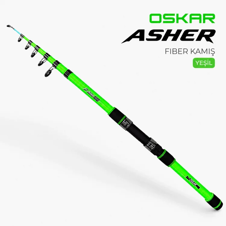 Oskar Asher Teleskobik 210cm YEŞİL Olta Kamışı