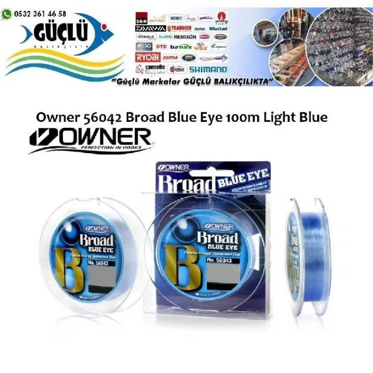 Owner 56042 Broad Blue Eye 100M Japon Misina 0,20Mm