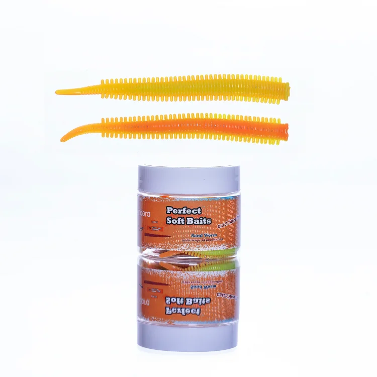 Pandora Kavanoz Perfect Soft Baits Sandworm 7cm Renk:Lemon&Orange