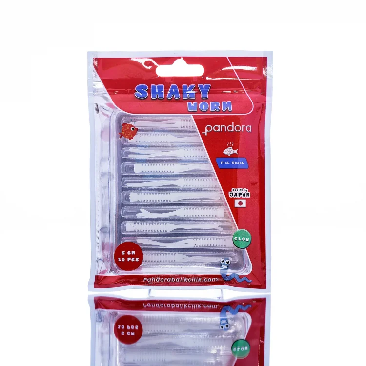 Pandora Shaky LRF Silicon 5cm 10lu Renk: White Glow