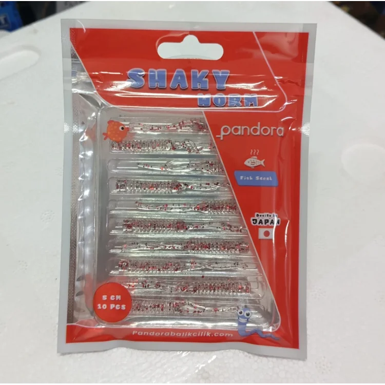 Pandora Shaky LRF Silicon 5cm 10lu Renk: RedBerry