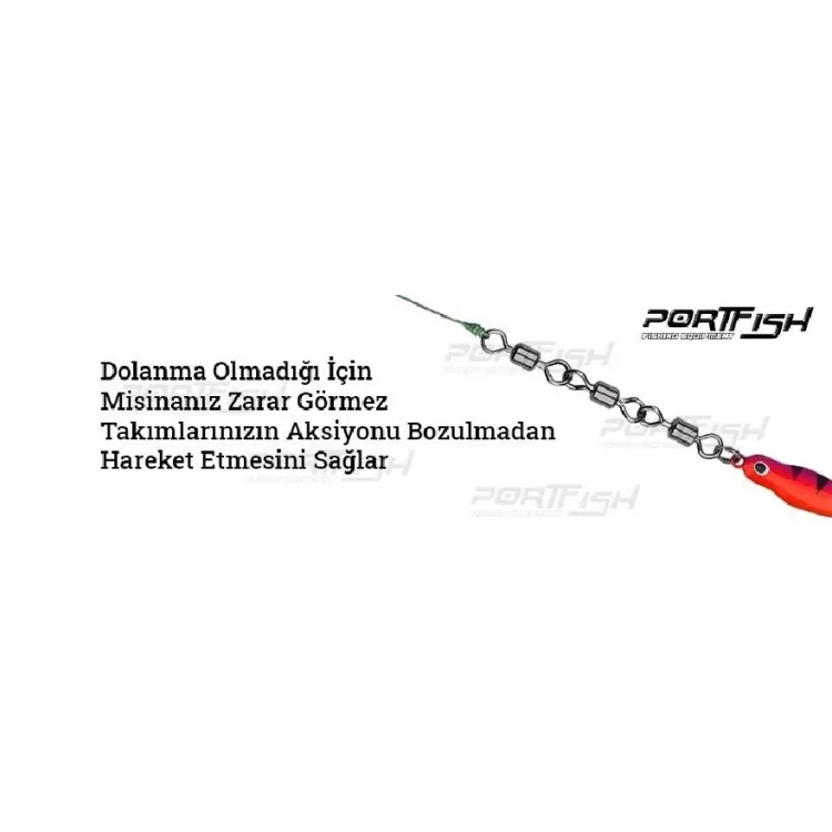 Portfish Bl-1019 Zincir Fırdöndü (3 Lü) No:10
