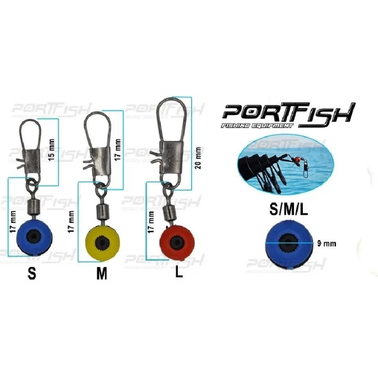 Portfish Bl-6015 Stoperli Fırdöndülü Klips M Beden