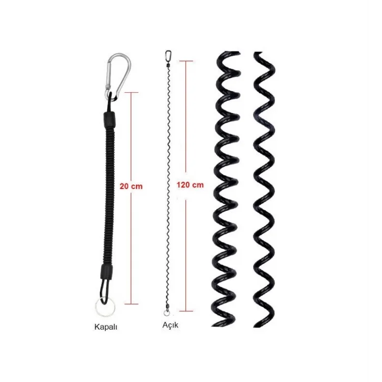 Portfish Karabinalı Balıkçı Aksesuar Kordonu Max.120cm