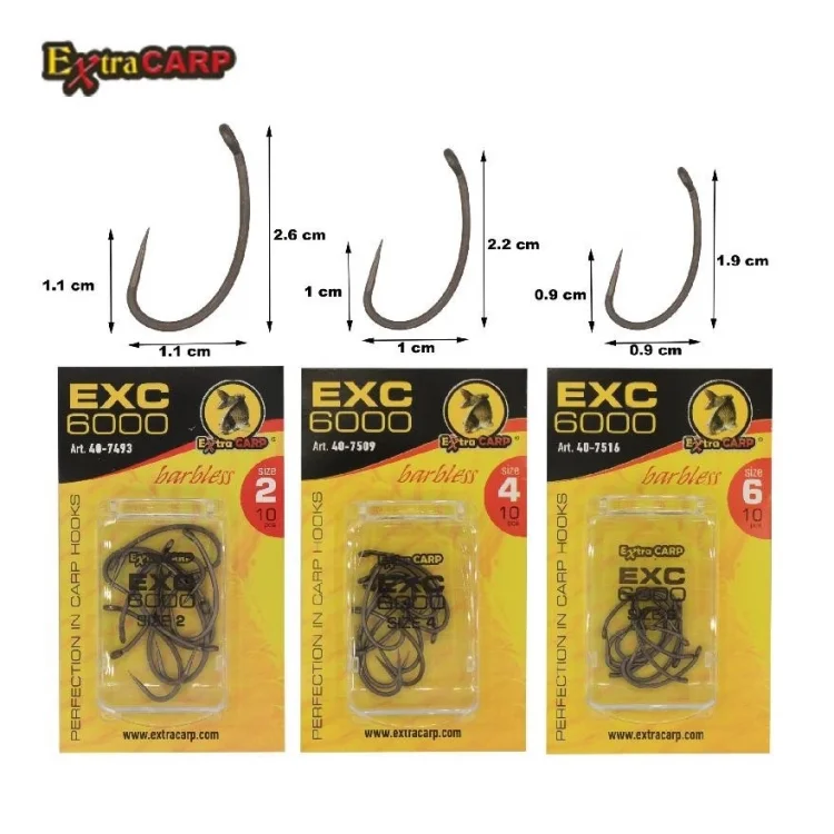 Sazan İğnesi Extracarp Hooks Exc 6000 4 No 10’Lu Paket