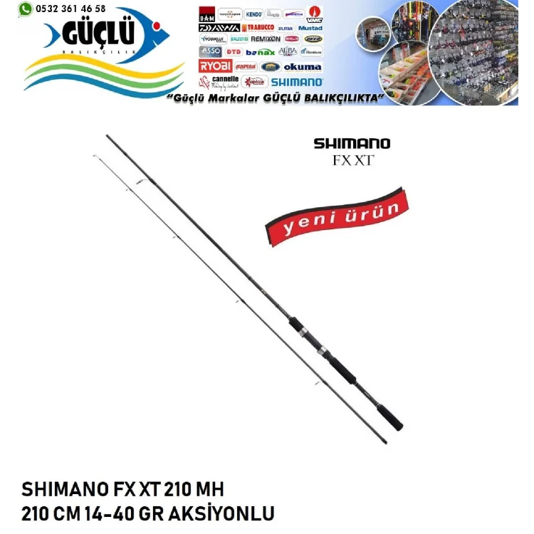 Shimano Fx Xt 210Mh 14-40 Gr Aksiyonlu Spin Kamışı