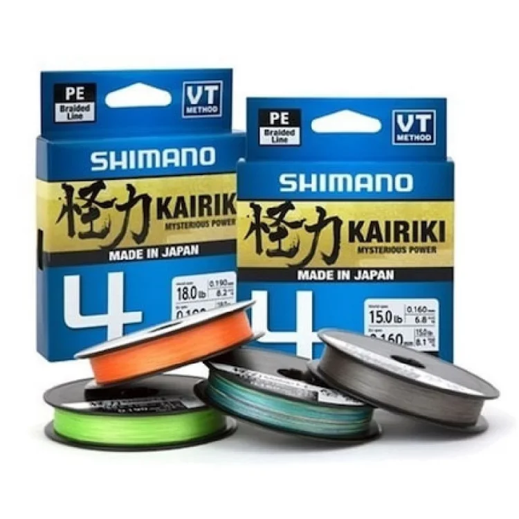 Shimano Kairiki 4 Mantis Green (Yeşil) 0,19 300Mt 4Kat İp Misina