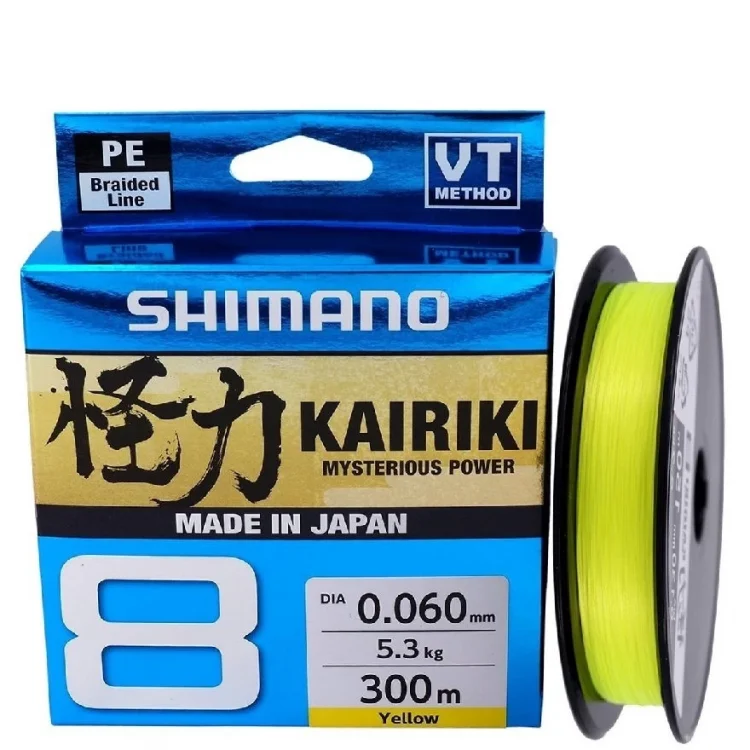 Shimano Kairiki 8 Yellow (Sarı) 0,10Mm 300 Mt İp Misina