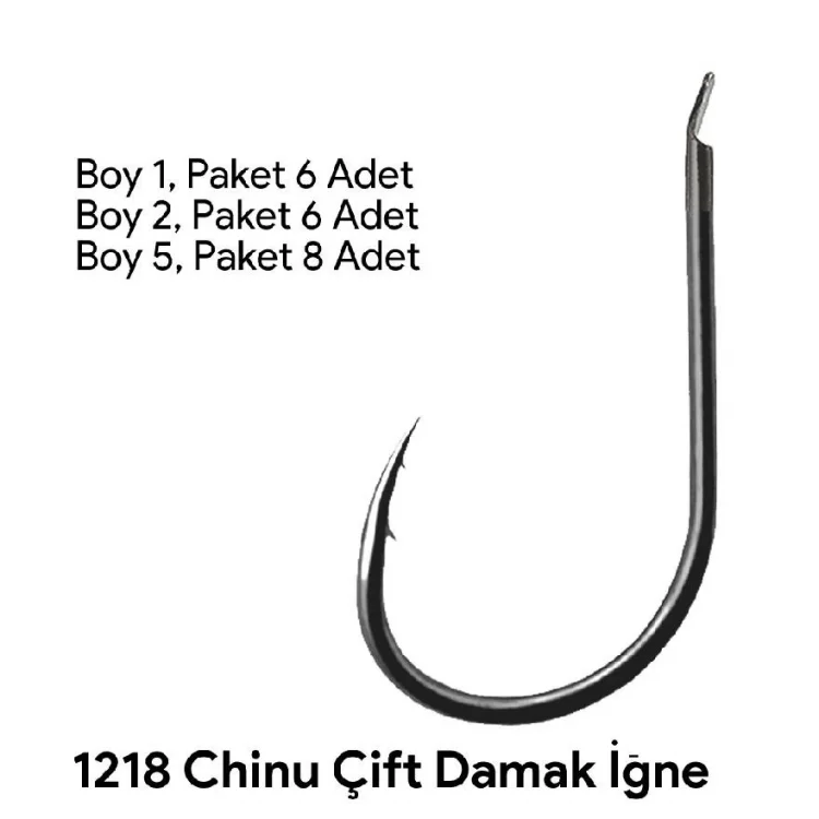 Shogun 1218 Chinu Çift Tırnaklı Olta İğnesi No:1