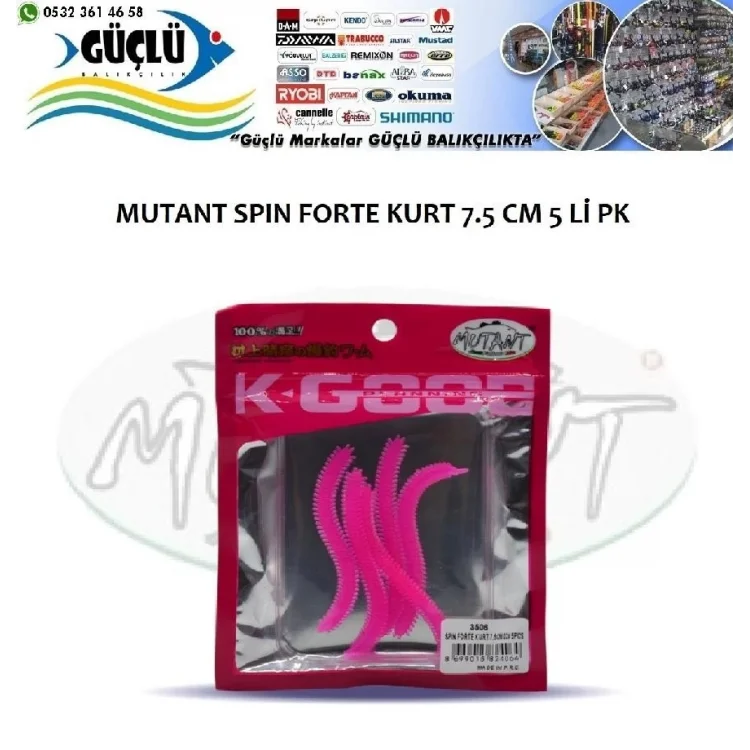 Silikon Kurt Mutant Spın Forte Kurt 7.5Cm 5 Li Renk:02
