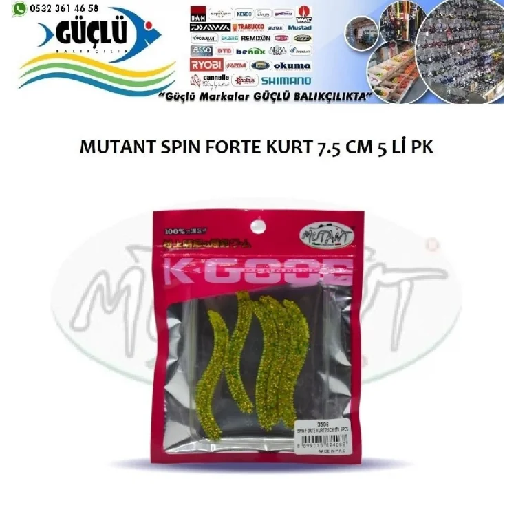Silikon Kurt Mutant Spın Forte Kurt 7.5Cm 5 Li Renk:07