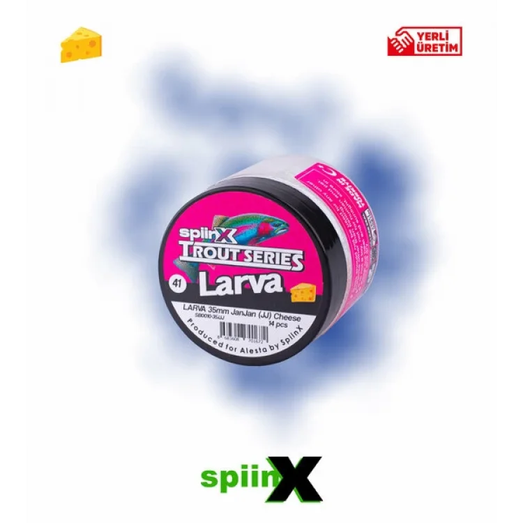 SPIINX LARVA SİLİKON YEM 35MM 14LÜ PEYNİR AROMALI UV RENK: HOT YELLOW