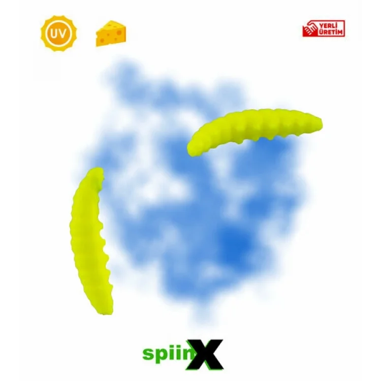 SPIINX LARVA SİLİKON YEM 35MM 14LÜ PEYNİR AROMALI RENK:UV HOT ORANGE 30