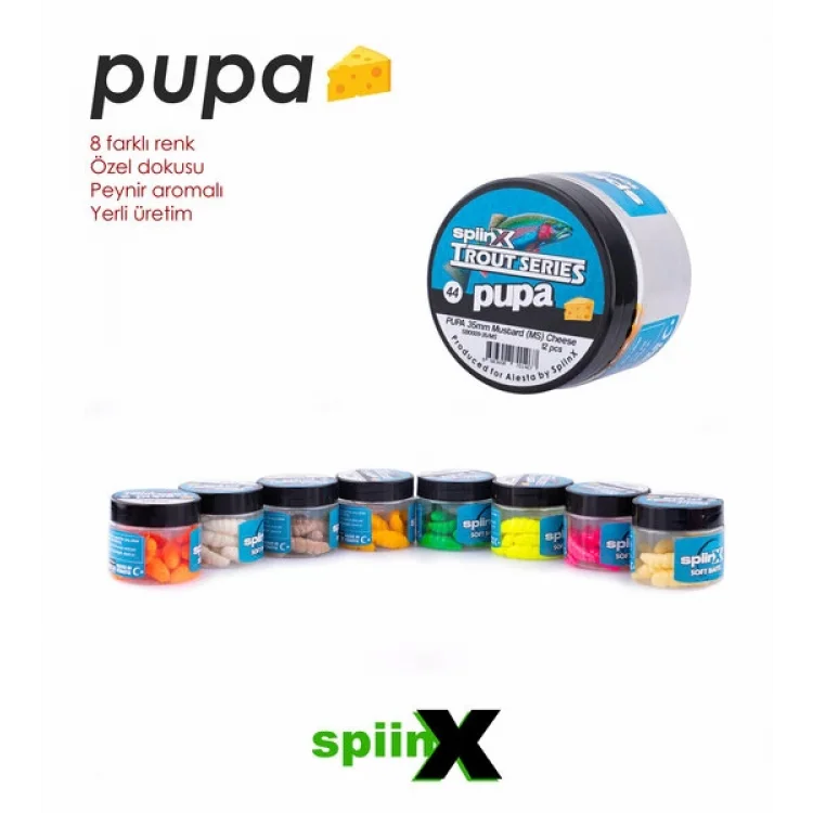 SPIINX PUPA SİLİKON YEM 35MM 12Lİ PEYNİR AROMALI RENK: COFFEE