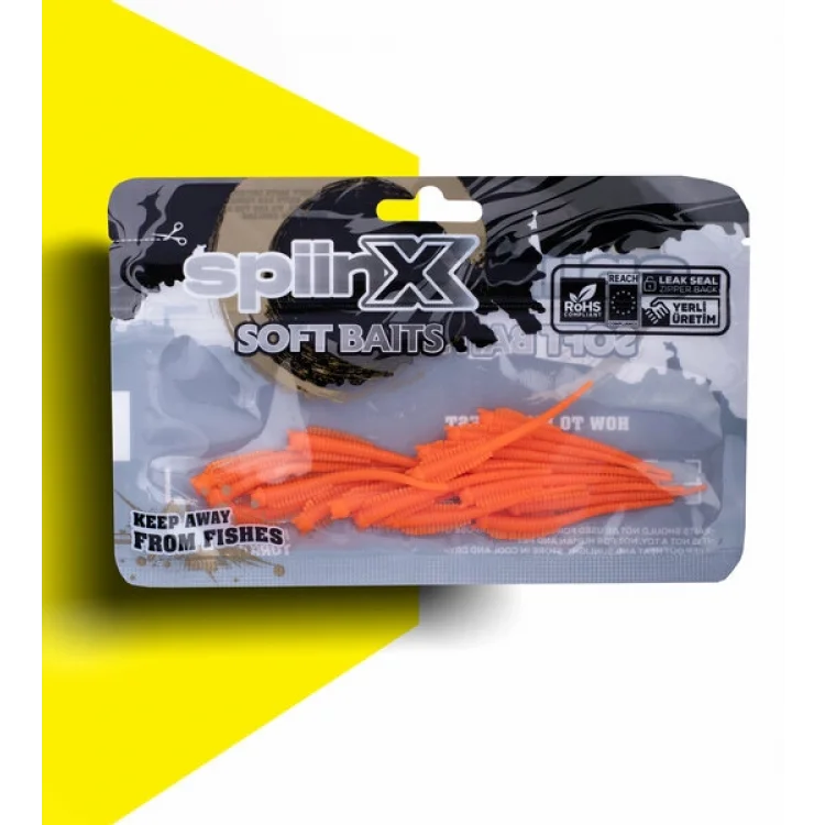 Spıınx Sandworm Lrf Silikon 6Cm 18P UV ORANGE