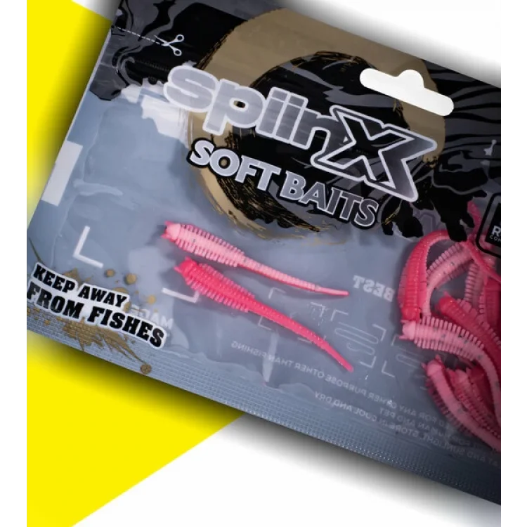 Spiinx Sandworm Lrf Silikon 6Cm 18P UV Renk: Sugar Pink