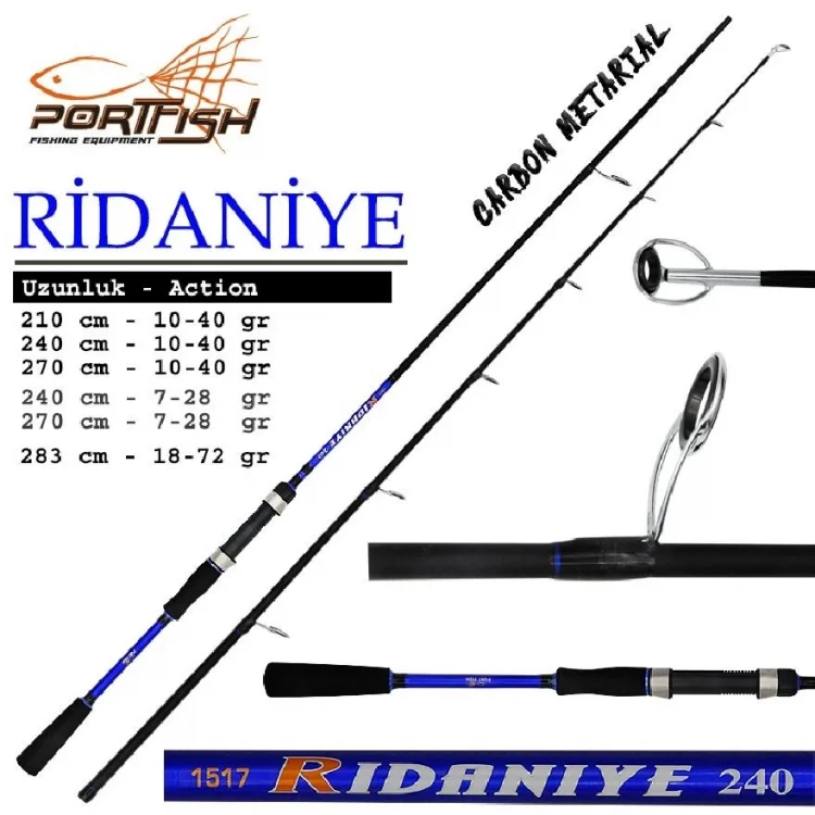 Spin Kamışı Portfish Ridaniye Spin 240 Cm Olta Kamışı 2P 10-40Gr