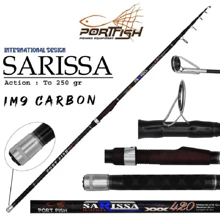 Surf Kamışı Portfish Sarissa Surf Carbon Olta Kamışı 450 Cm 250 G