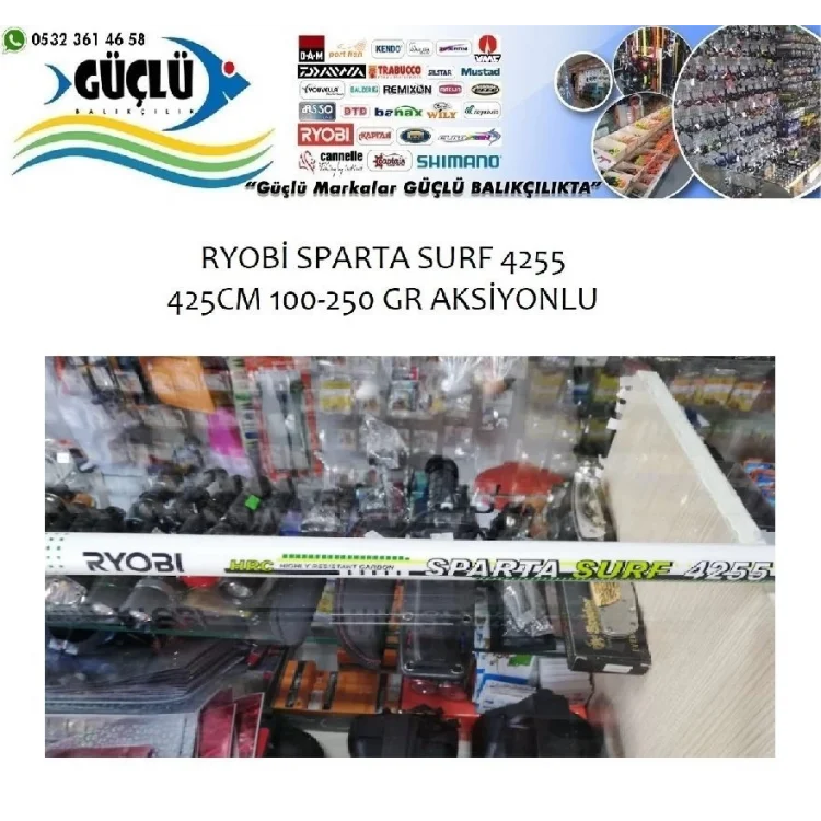 Surf Kamışı Ryobi Sparta Surf 425 Cm 100-250G Aksiyon