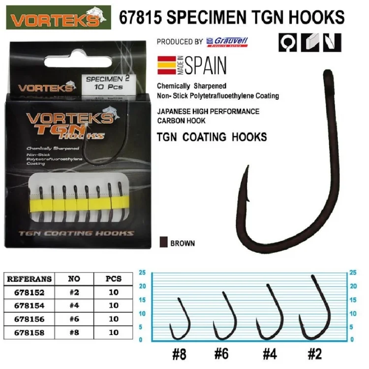 Vorteks 6781 Specimen Tgn Sazan İğnesi 10’Lu Paket No:2