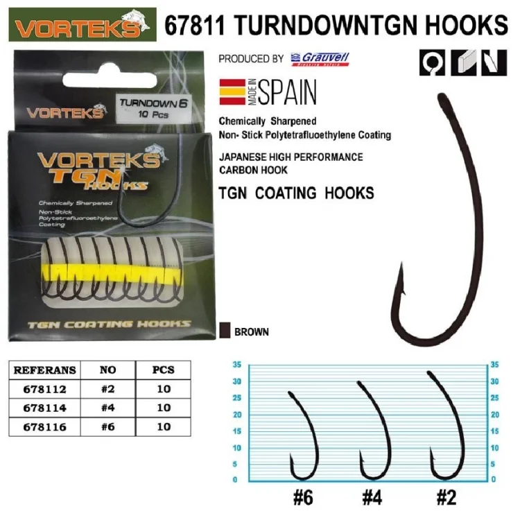 Vorteks 67811 Turndown Tgn Sazan İğnesi 10’Lu Paket No:4