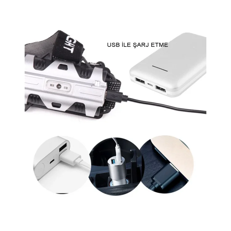 Watton Wt-248 4 Modlu Sensörlü Şarjlı Güçlü Kafa Lambası