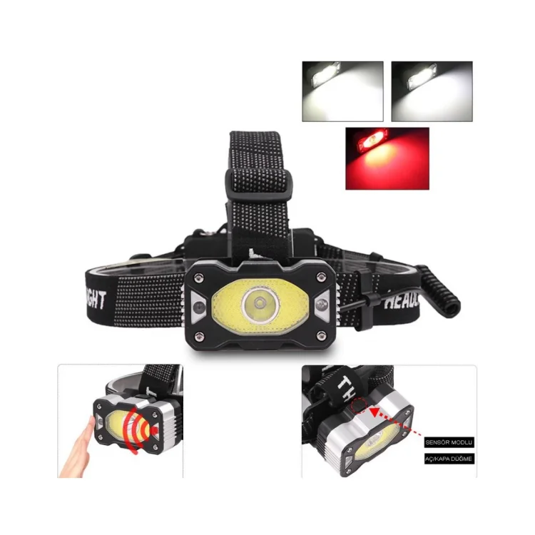 Watton Wt-248 4 Modlu Sensörlü Şarjlı Güçlü Kafa Lambası