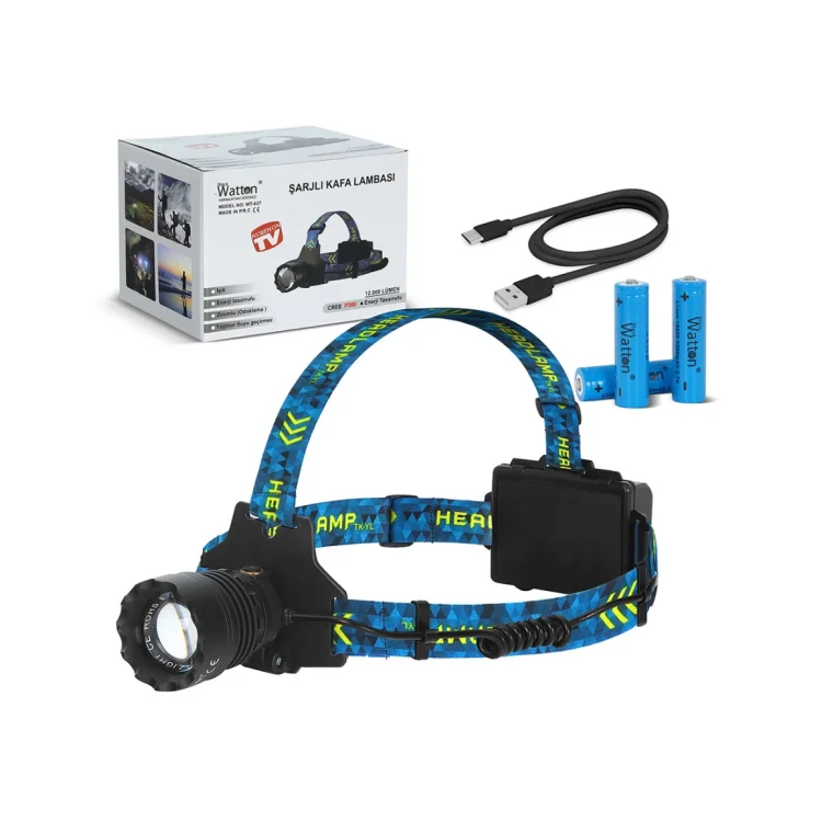 Watton Wt-627 CREE P360 LED ŞARJLI KAFA LAMBASI
