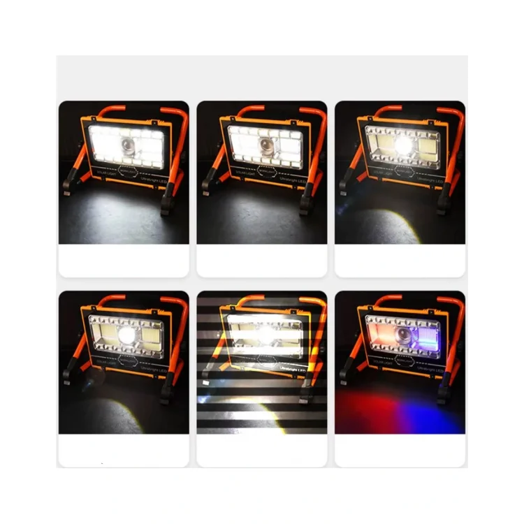 Watton WT-734 P70 LED Solar Panel Şarjlı Taşınabilir Projektör