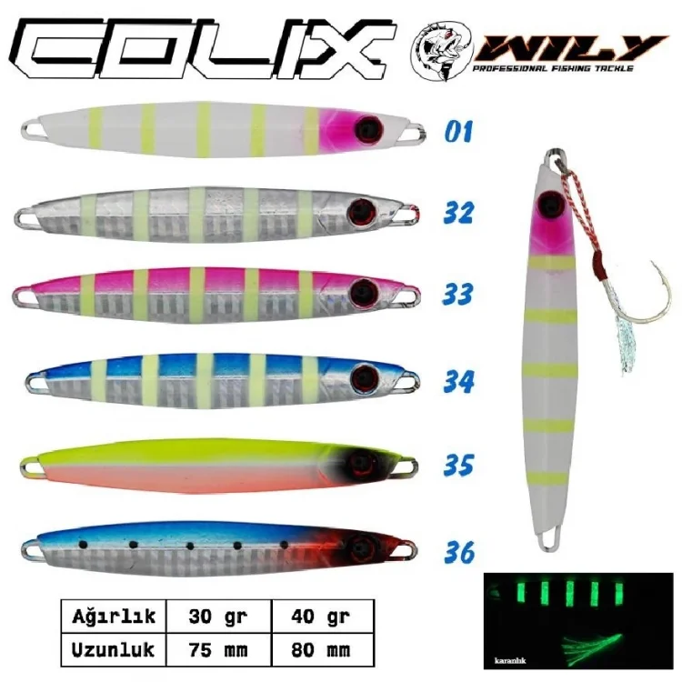 Wily Colix Jig 40 Gr 80 Mm Renk:01
