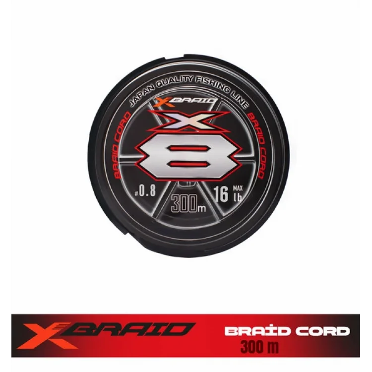 YGK XBRAİD X036 BRAID CORD PE X8 300M 16KG 0.23MM FLUO GREEN