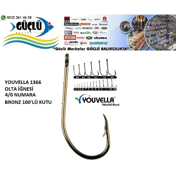 Youvella 1366 Bronz 100’Lü Kutu No:1/0