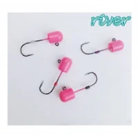 River Hunter Pembe Glowlu Jighead 4’Lü Paket 3,5Gr
