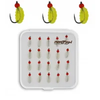 Portfish Kurtcuk Silikon Yem 20 li Paket Renk: Açık Yeşil