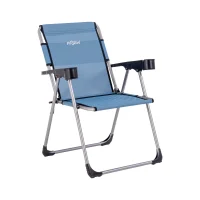 Argeus Bardaklıklı Piknik ve Kamp Sandalyesi 140KG Taşıma Renk: Okyanus